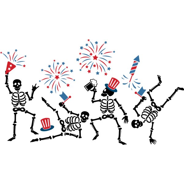 skeleton 4th of july Thumbnail