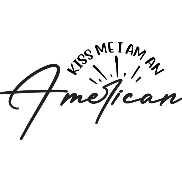 kiss me i am an american svg Thumbnail