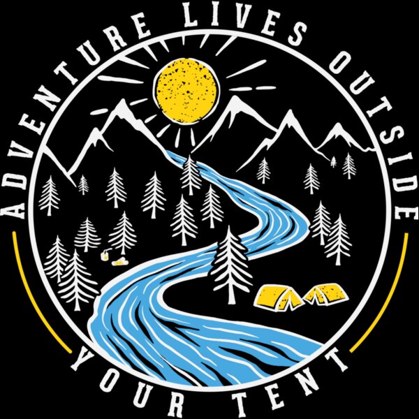 Adventure lives outside for dark tee Thumbnail
