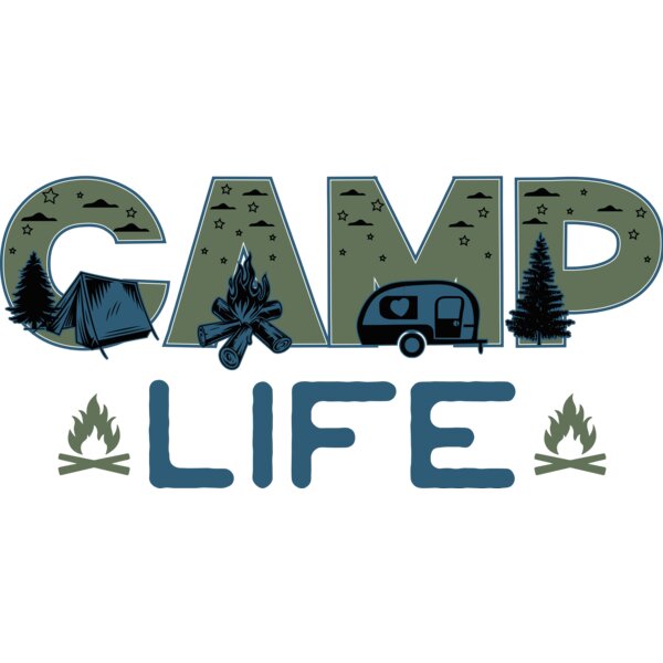 Camp Life t shirt adventure shirt nature lover t shirt design Thumbnail