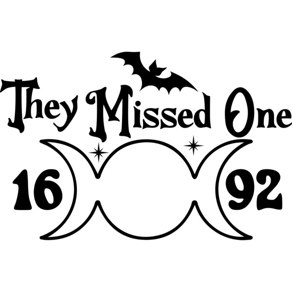 Salem 1692 they missed one Vintage Trendy Halloween T shirt Design Thumbnail