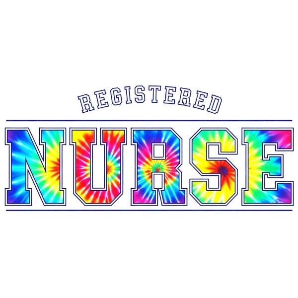 Registered Nurse with Tie Dye Lettering Thumbnail