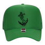 OTTO Cap 5 Panel High Crown Mesh Back Trucker Hat Thumbnail
