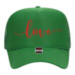 OTTO Cap 5 Panel High Crown Mesh Back Trucker Hat Thumbnail