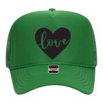 OTTO Cap 5 Panel High Crown Mesh Back Trucker Hat Thumbnail