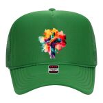 OTTO Cap 5 Panel High Crown Mesh Back Trucker Hat Thumbnail
