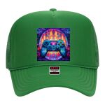 OTTO Cap 5 Panel High Crown Mesh Back Trucker Hat Thumbnail