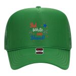 OTTO Cap 5 Panel High Crown Mesh Back Trucker Hat Thumbnail