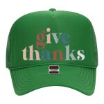 OTTO Cap 5 Panel High Crown Mesh Back Trucker Hat Thumbnail
