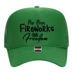 OTTO Cap 5 Panel High Crown Mesh Back Trucker Hat Thumbnail