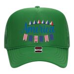 OTTO Cap 5 Panel High Crown Mesh Back Trucker Hat Thumbnail