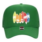 OTTO Cap 5 Panel High Crown Mesh Back Trucker Hat Thumbnail