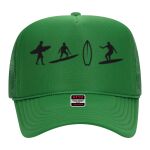 OTTO Cap 5 Panel High Crown Mesh Back Trucker Hat Thumbnail