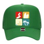 OTTO Cap 5 Panel High Crown Mesh Back Trucker Hat Thumbnail