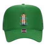 OTTO Cap 5 Panel High Crown Mesh Back Trucker Hat Thumbnail
