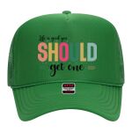OTTO Cap 5 Panel High Crown Mesh Back Trucker Hat Thumbnail