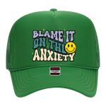 OTTO Cap 5 Panel High Crown Mesh Back Trucker Hat Thumbnail