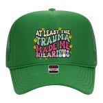 OTTO Cap 5 Panel High Crown Mesh Back Trucker Hat Thumbnail