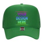 OTTO Cap 5 Panel High Crown Mesh Back Trucker Hat Thumbnail