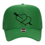 OTTO Cap 5 Panel High Crown Mesh Back Trucker Hat Thumbnail