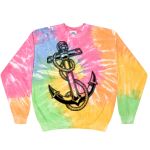 Crew Neck Fleece Tie Dye Thumbnail