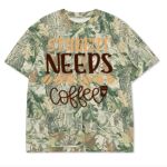 Custom Printed Camo Oversized Box S/S Tee 7.5 OZ Thumbnail