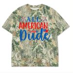 Custom Printed Camo Oversized Box S/S Tee 7.5 OZ Thumbnail