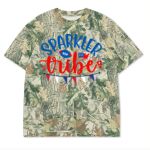 Custom Printed Camo Oversized Box S/S Tee 7.5 OZ Thumbnail
