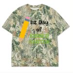 Custom Printed Camo Oversized Box S/S Tee 7.5 OZ Thumbnail